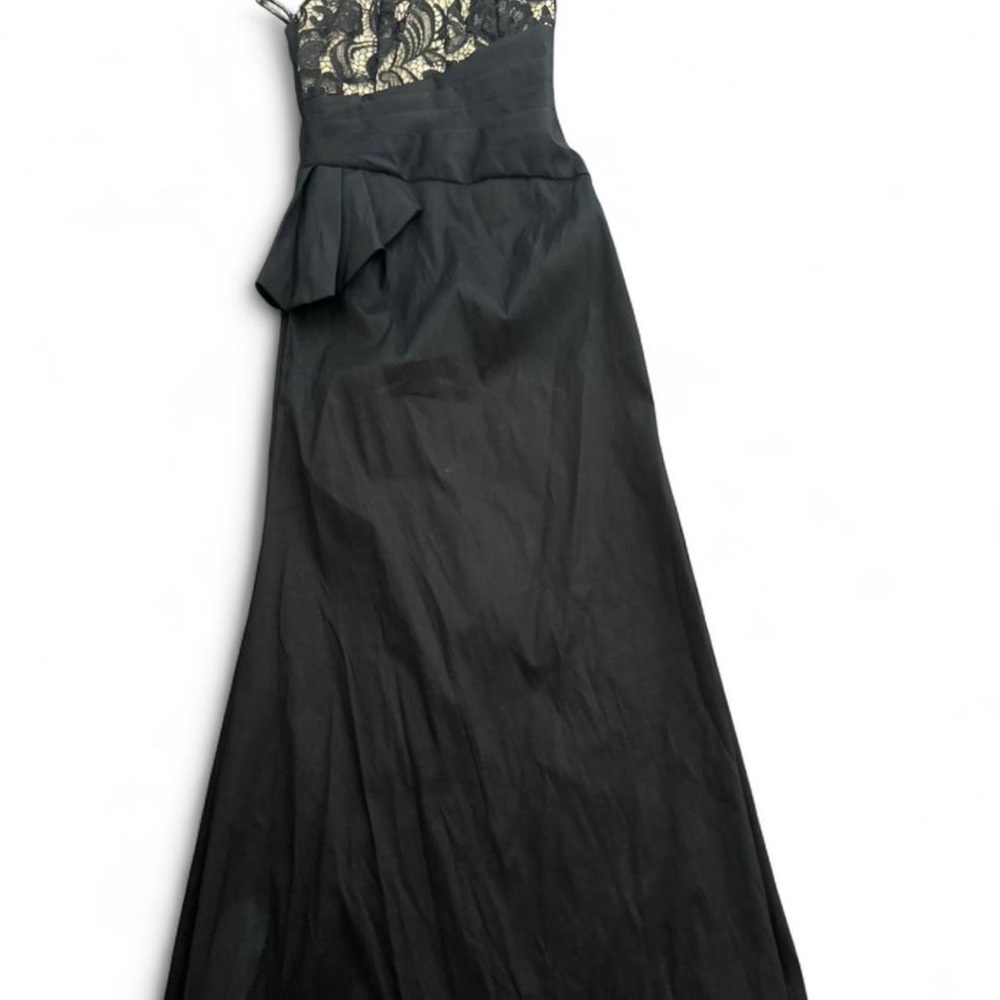 Jessica McClintock Black and Gold Prom Dress